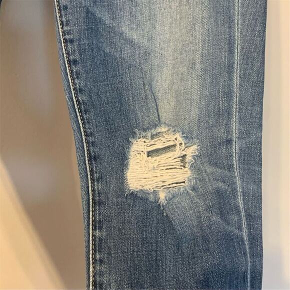 AG Adriano Goldschmied Women's The Stilt Distressed Jeans Size 25 Blue Denim - Picture 8 of 16